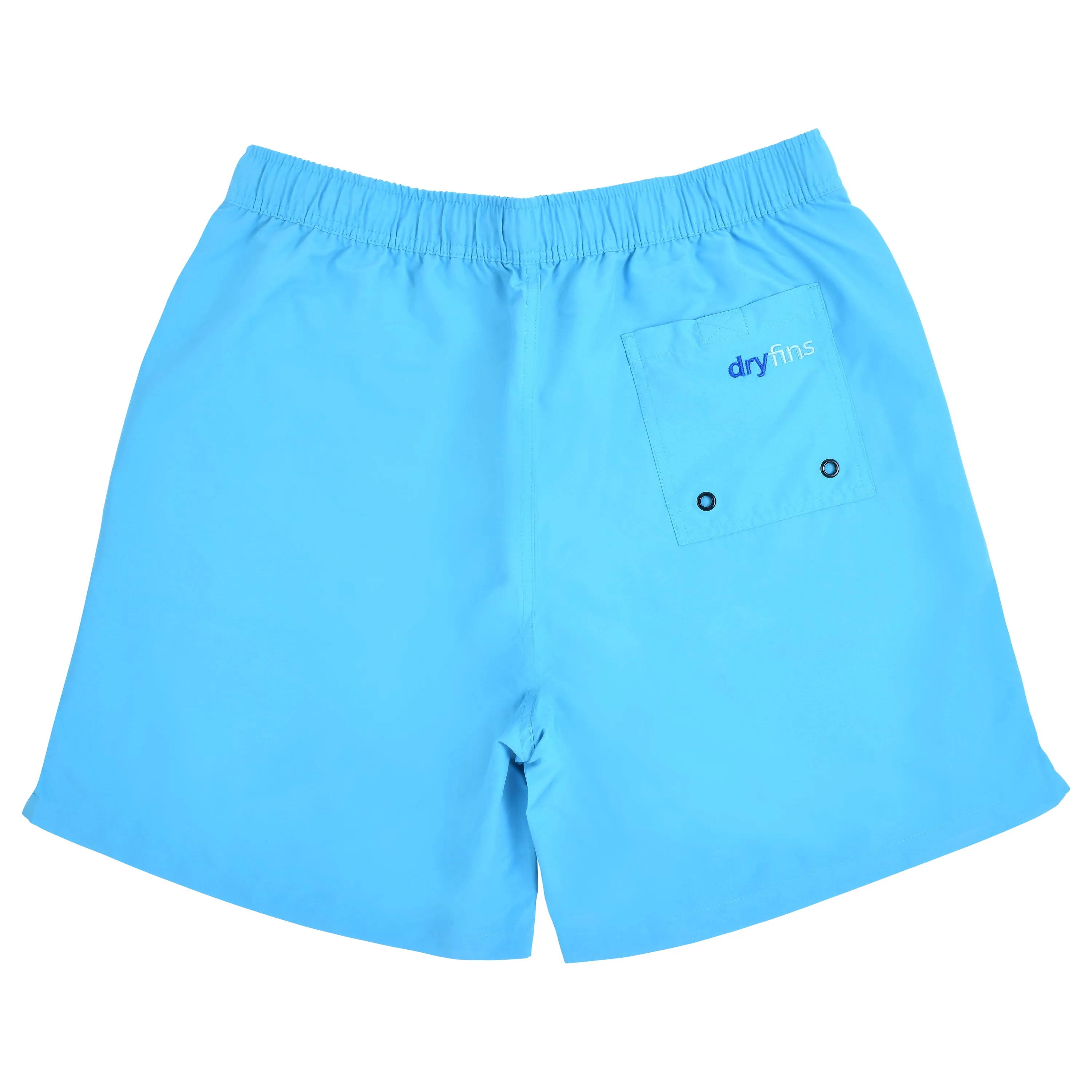 DryFins Boys Anti-Chafe Swim Trunks in Horizon Blue - Built-in Compression Liner