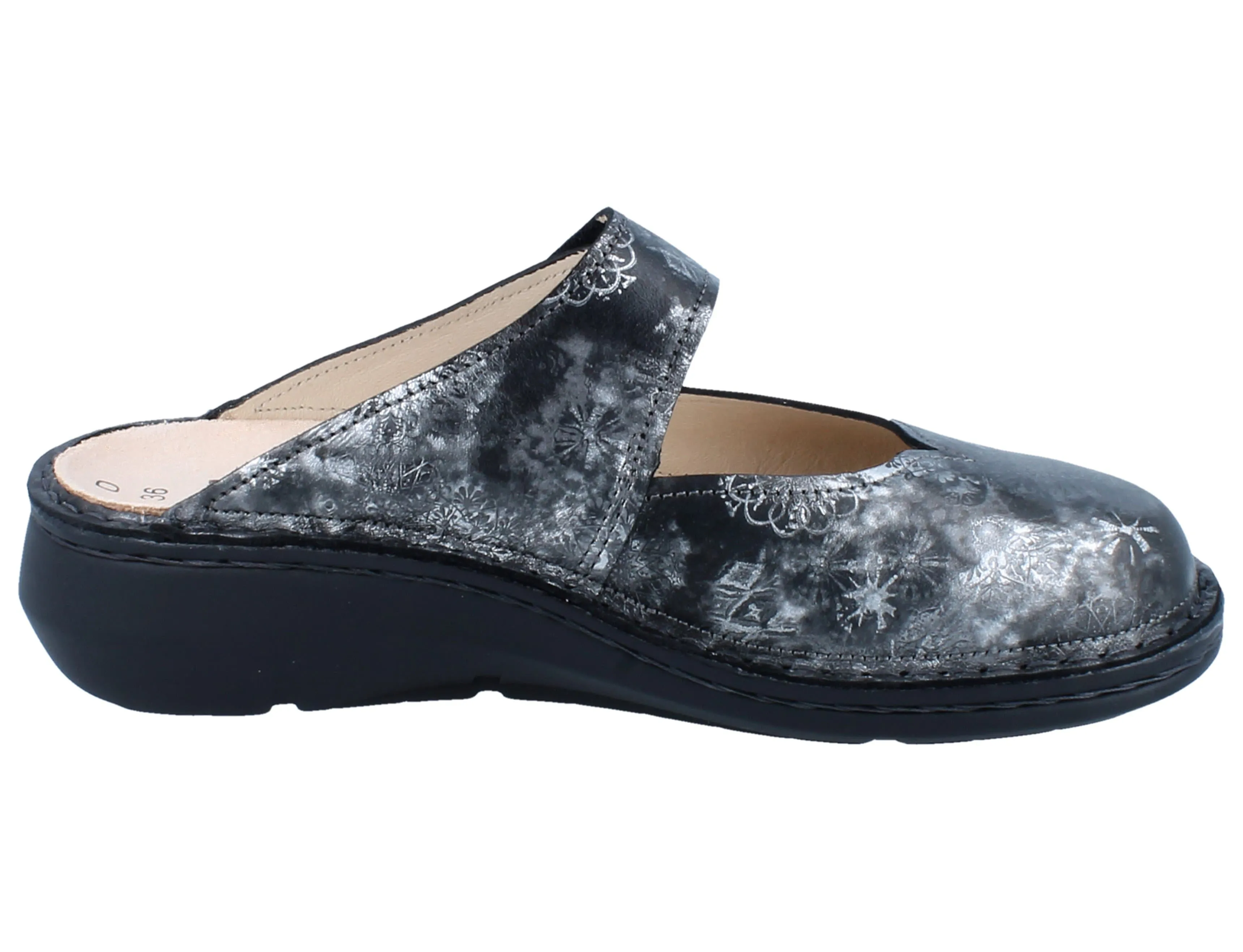 Finn Comfort Women's Roseau Mary Jane Clogs- Reflex Grey