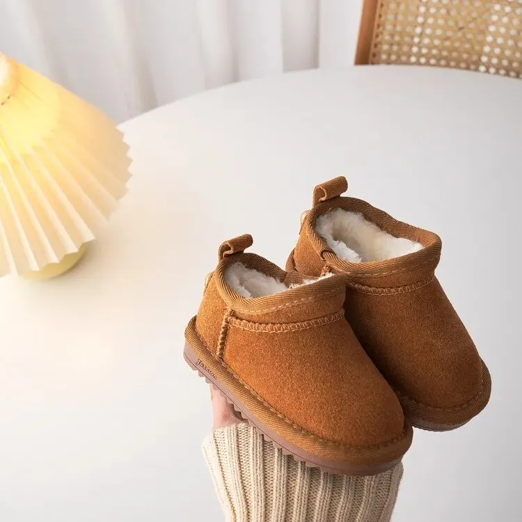 Gerda Genuine Cowhide Snow Boots