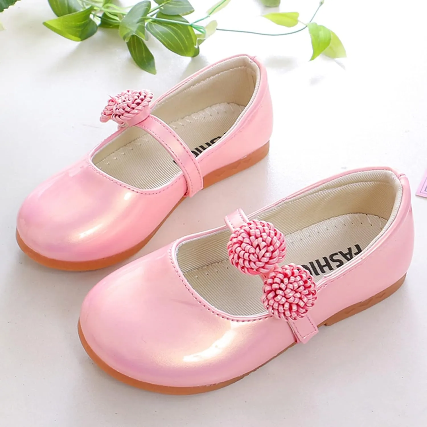 Girl's Mary Jane School niform Shoes Toddler Little Kid Dress Shoes Girl Ballet Flat Flower Girl Toddler Slip Boots