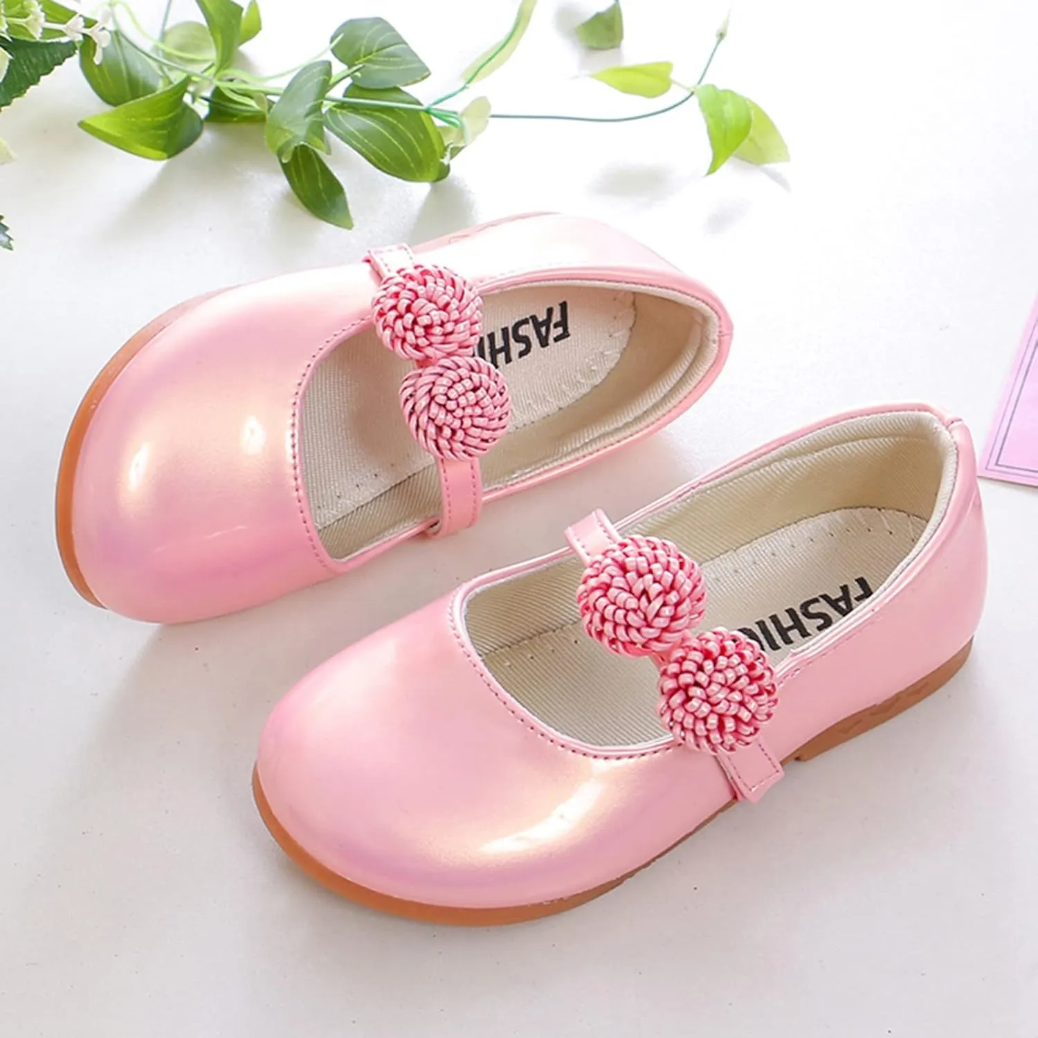Girl's Mary Jane School niform Shoes Toddler Little Kid Dress Shoes Girl Ballet Flat Flower Girl Toddler Slip Boots