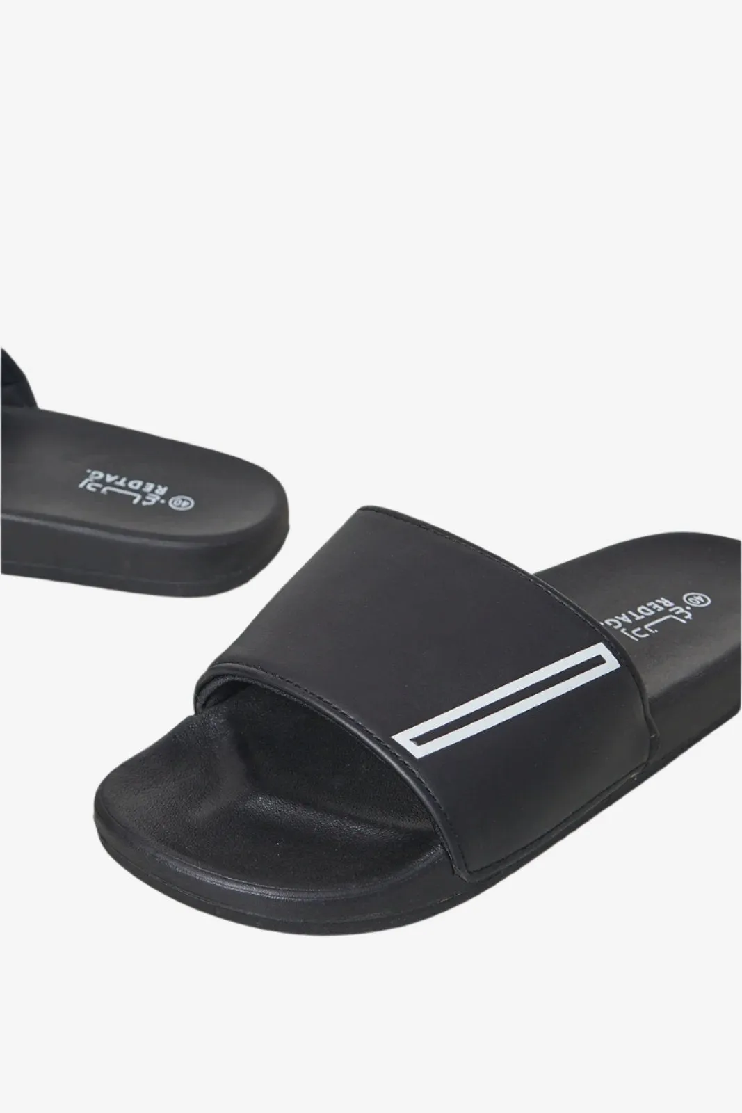 Men Black Extra Comfort Slides