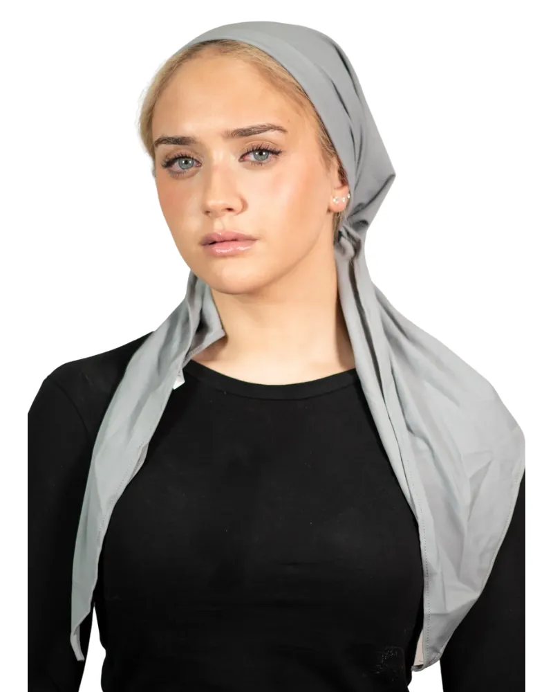 Tie Ur Knot Grey Bathing Suit Fabric Adjustable Pre-Tied Swim Bandanna