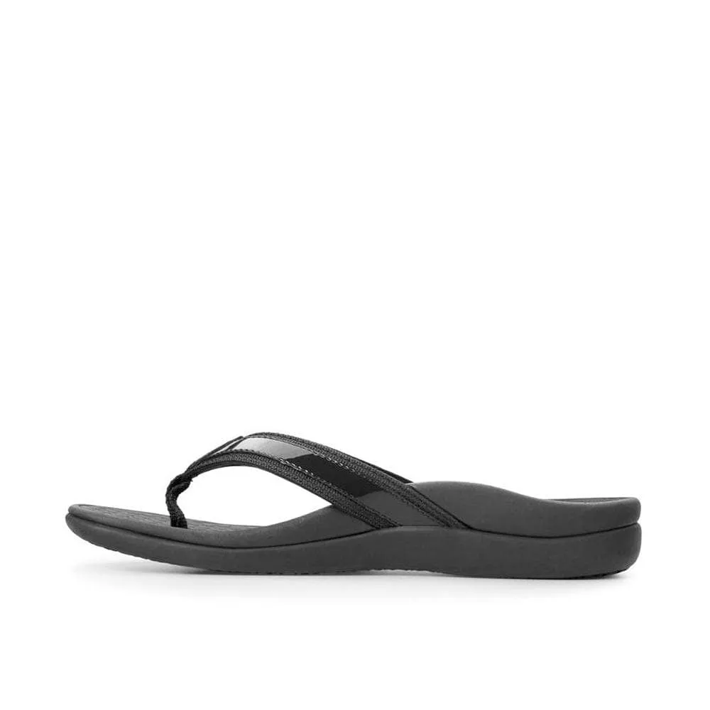 Vionic Women's Tide II Flip Flops- Black Patent