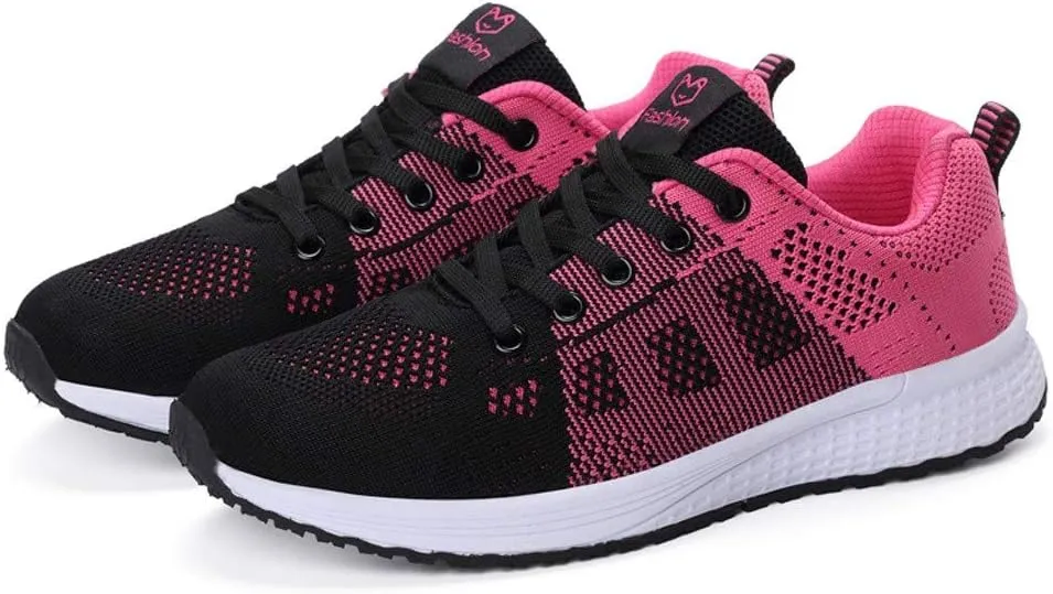 Womens Lace Up Running Shoes Non Slip Walking Shoes Mens Casual Shoes Mesh Ladies Casual Shoes Walking Sneakers Steel Toe Tennis Shoe Trainers Shoe