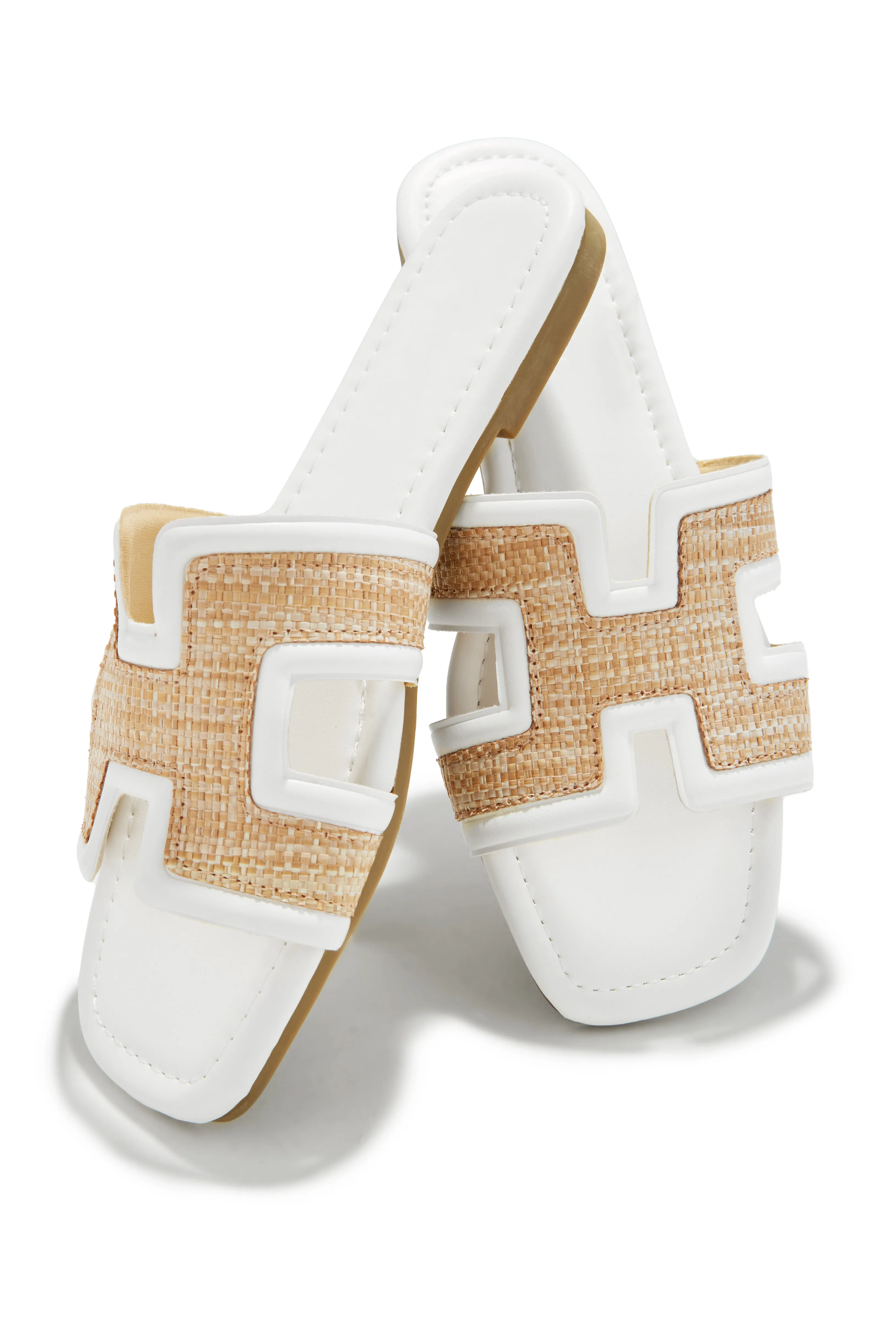 Yuliana Slip On Sandals - White
